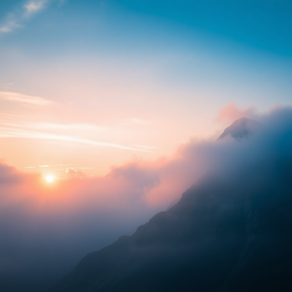 Snowy mountain landscape